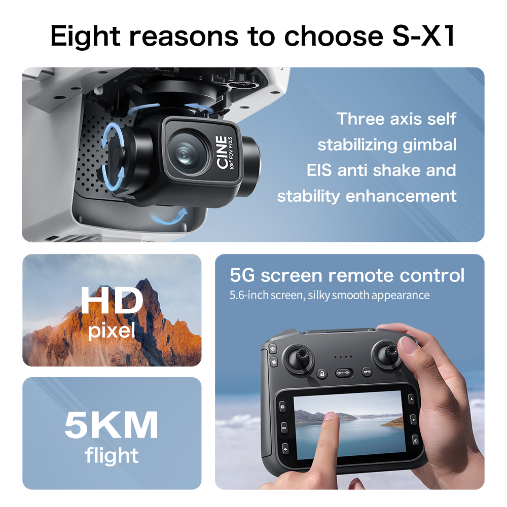 S-X1 Mini Drone 8K Professione - Drone Camera 4K recensie en prijs